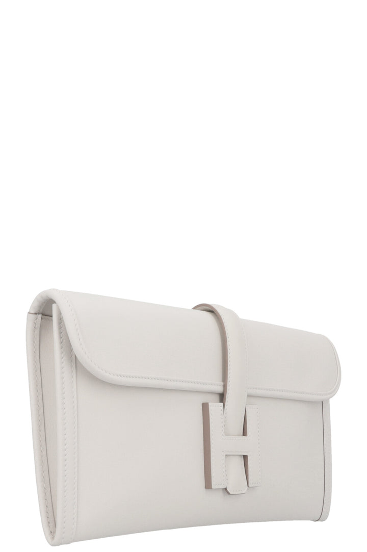 HERMÈS Jige Elan 29 Veau Swift Gris Pale
