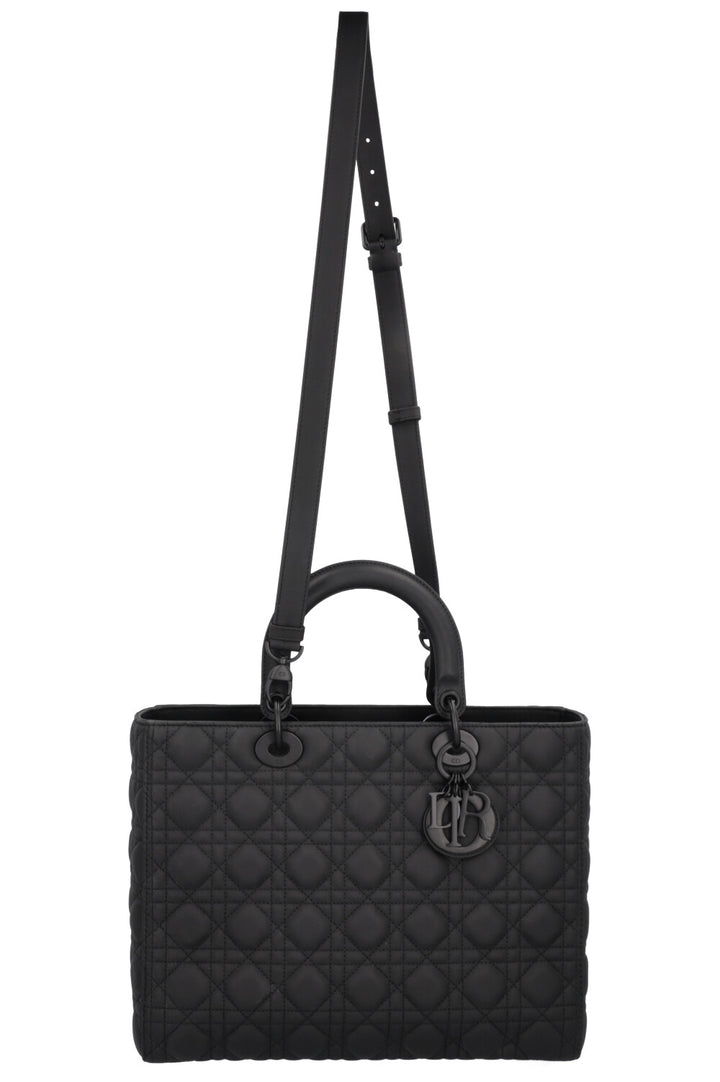 CHRISTIAN DIOR Large Lady Dior Bag Black