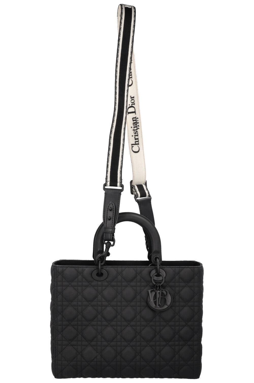 CHRISTIAN DIOR Large Lady Dior Bag Black