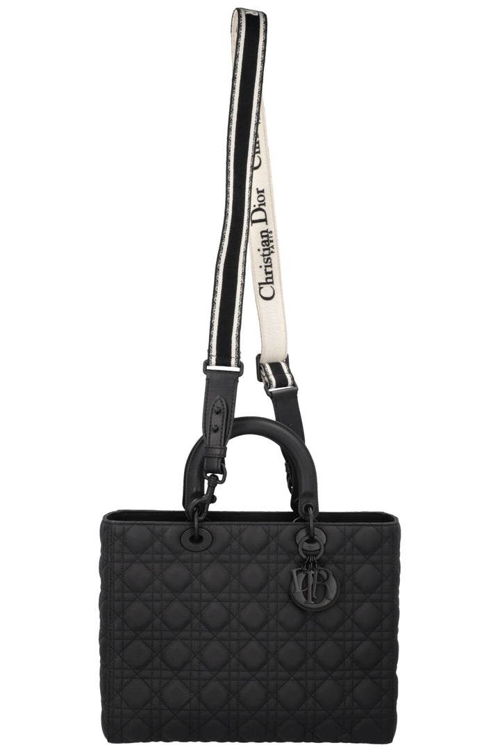 CHRISTIAN DIOR Large Lady Dior Bag Black