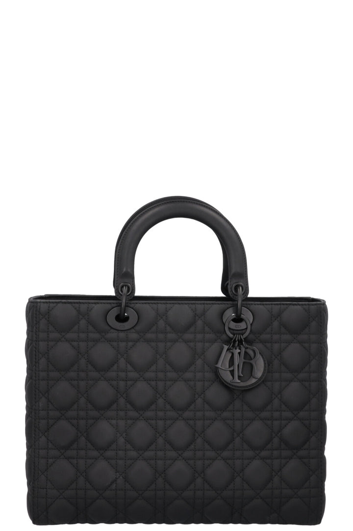 CHRISTIAN DIOR Large Lady Dior Bag Black