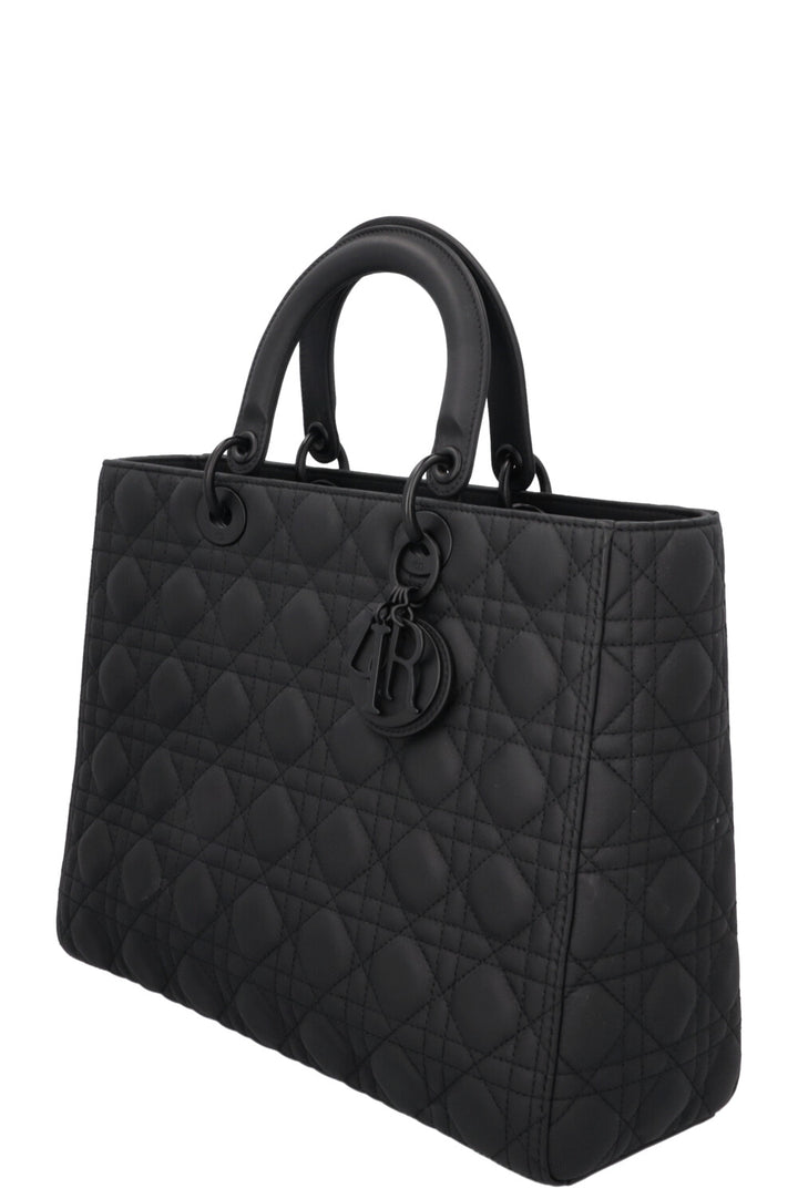 CHRISTIAN DIOR Large Lady Dior Bag Black