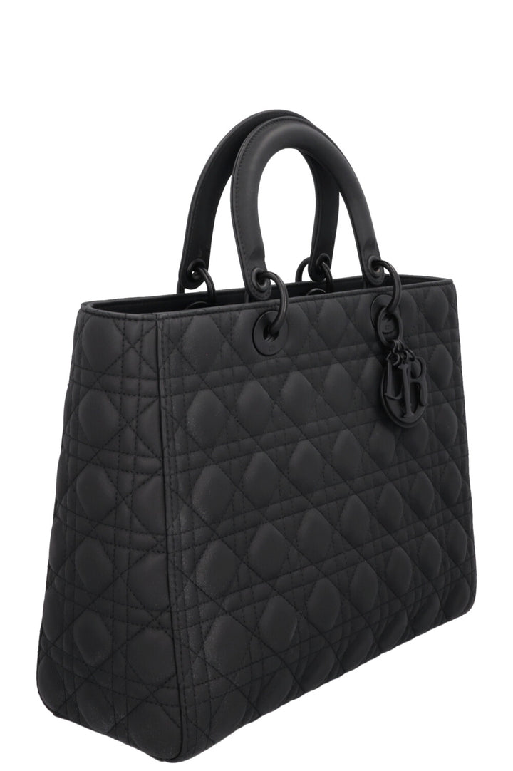 CHRISTIAN DIOR Large Lady Dior Bag Black