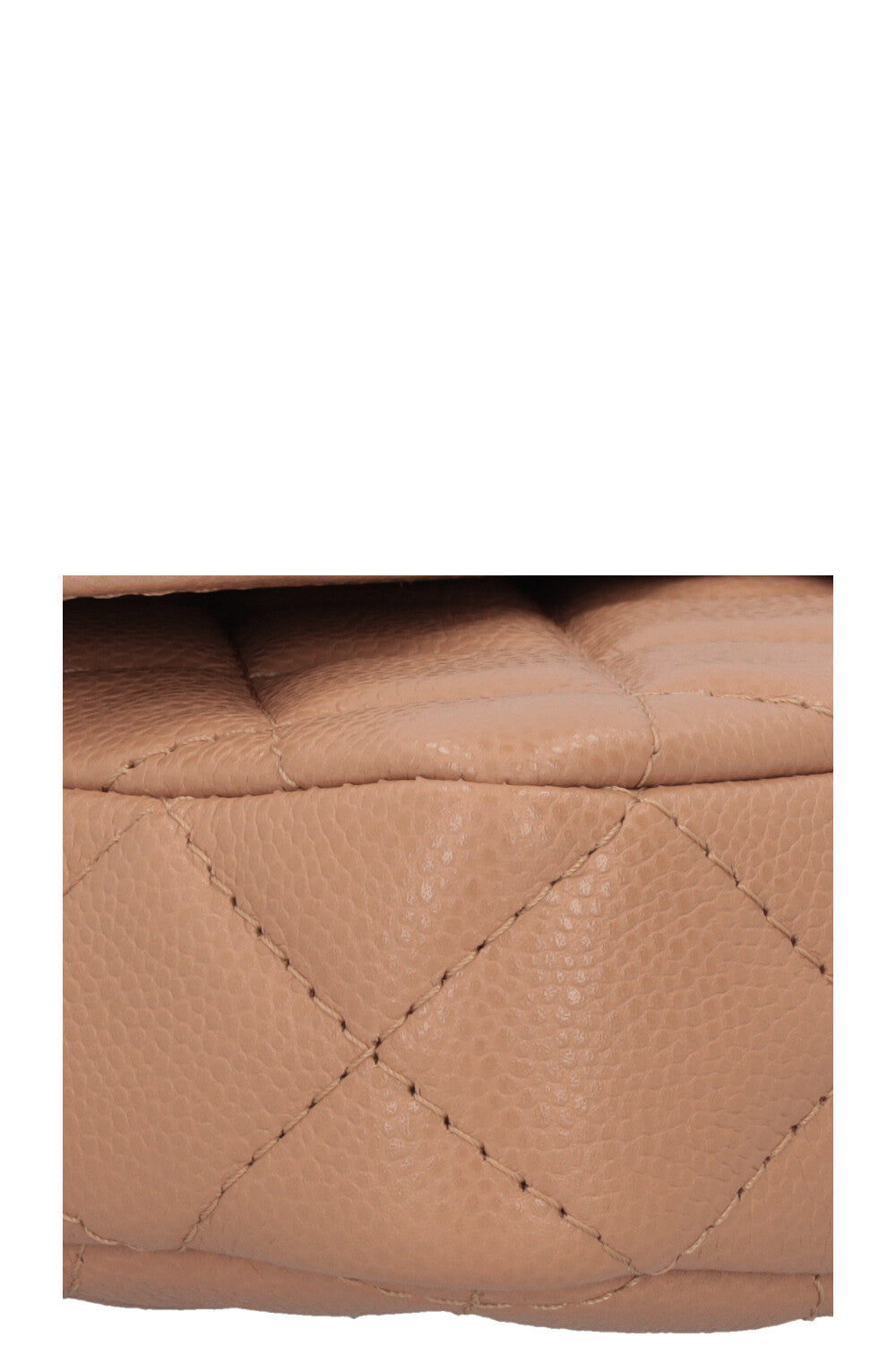CHANEL Crossbody Bag Leather Beige
