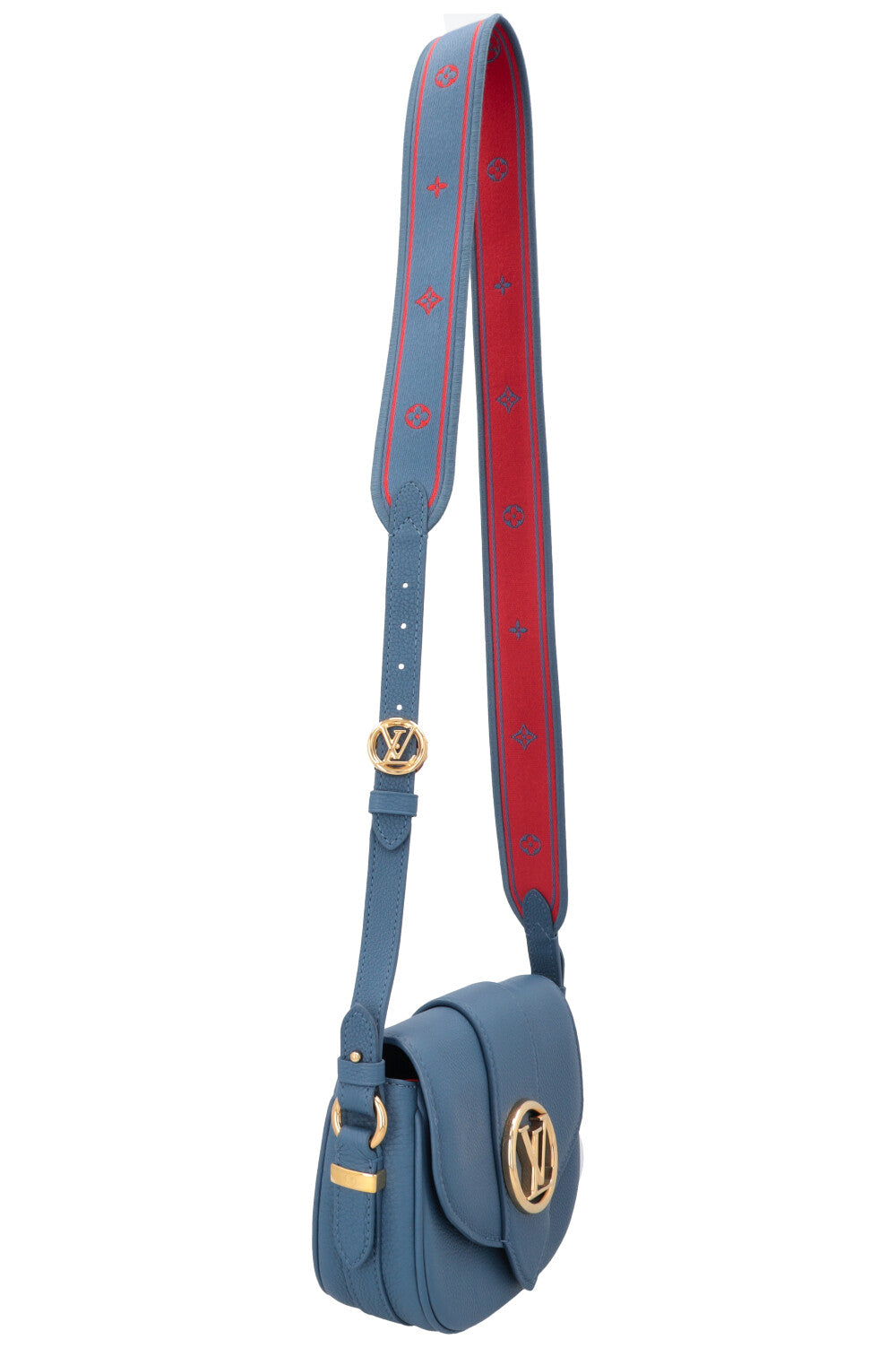 LOUIS VUITTON Pont 9 Soft Bag Leather Blue
