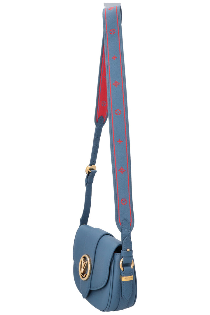 LOUIS VUITTON Pont 9 Soft Bag Leather Blue