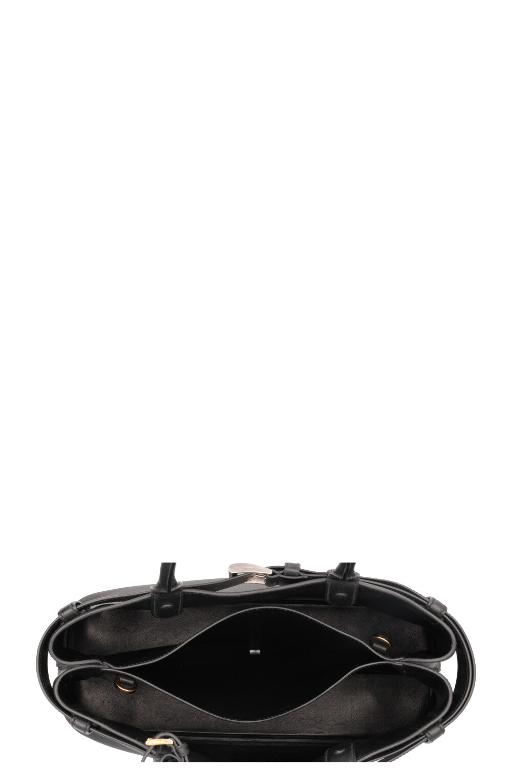 PRADA Large Buckle Belt Bag Leather Black