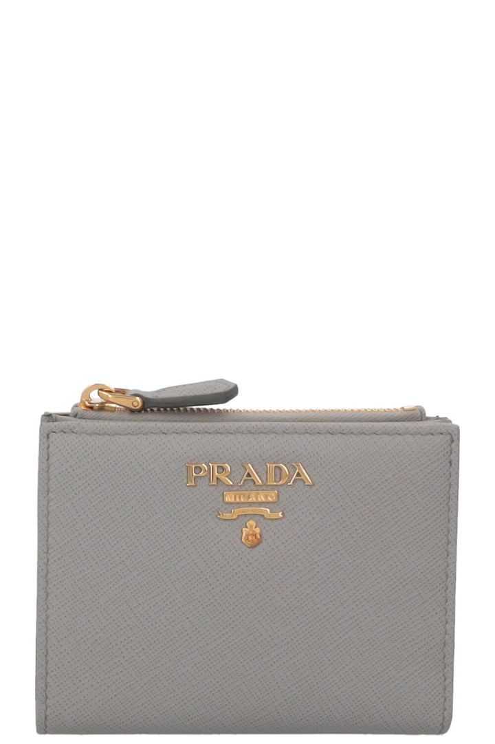PRADA Wallet Saffiano Grey