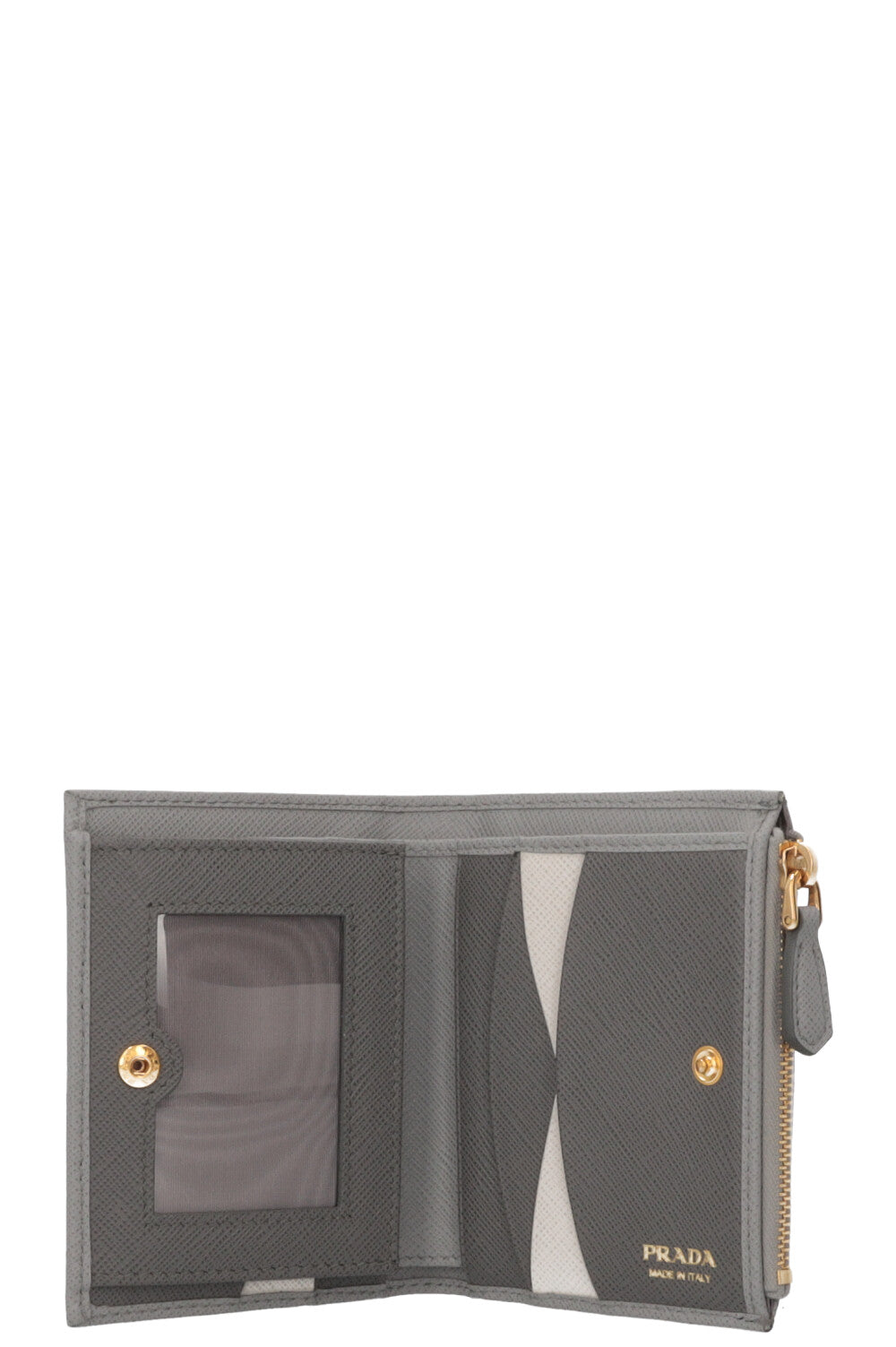 PRADA Wallet Saffiano Grey