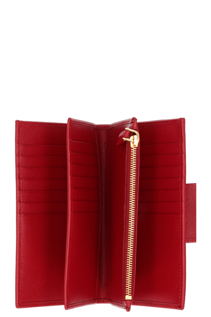 PRADA Wallet Saffiano Red