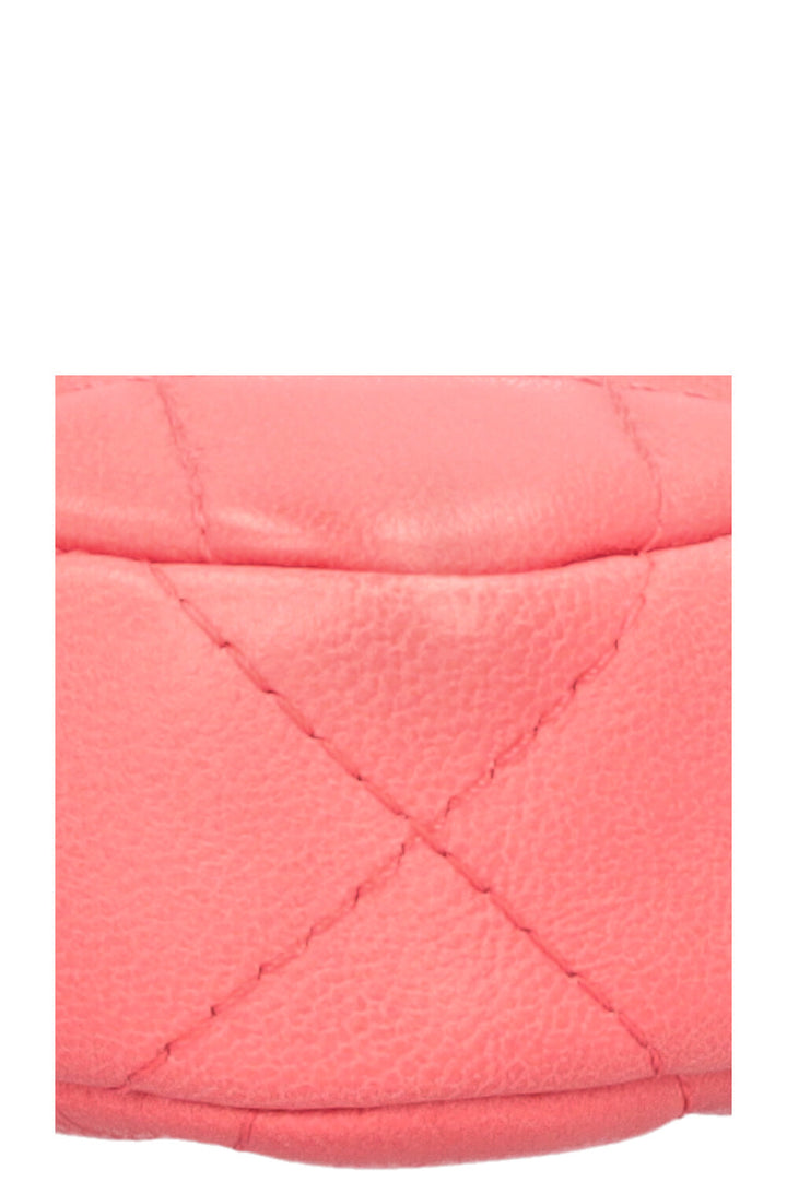 CHANEL WOC Double Zip Around Leather Pink