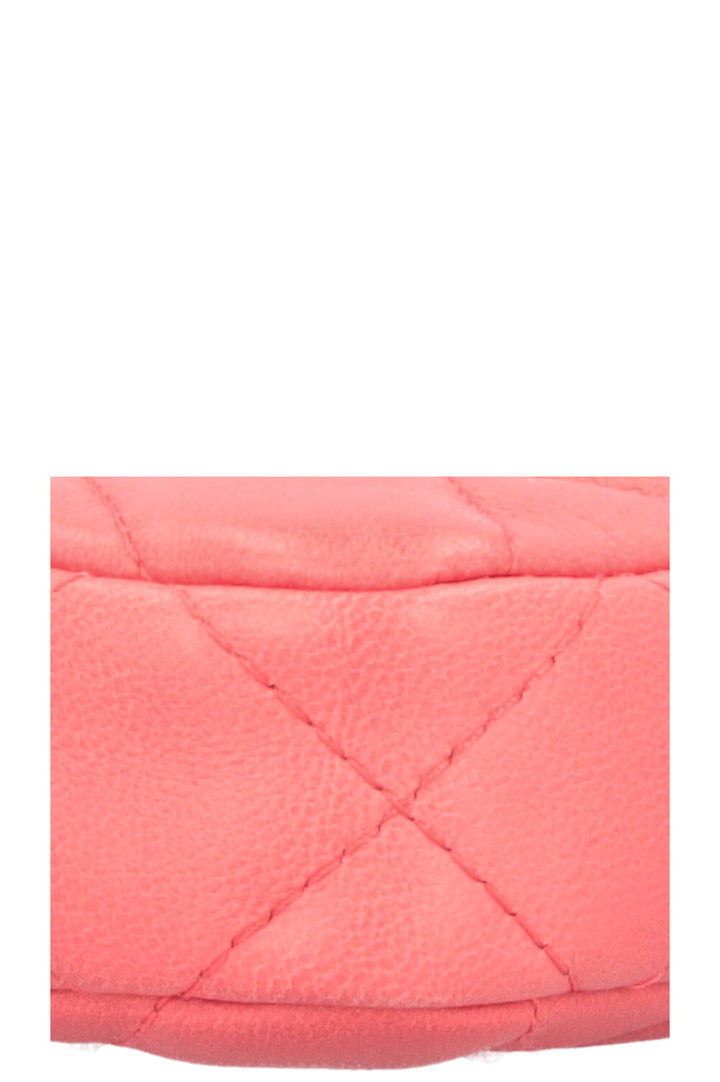 CHANEL WOC Double Zip Around Leather Pink