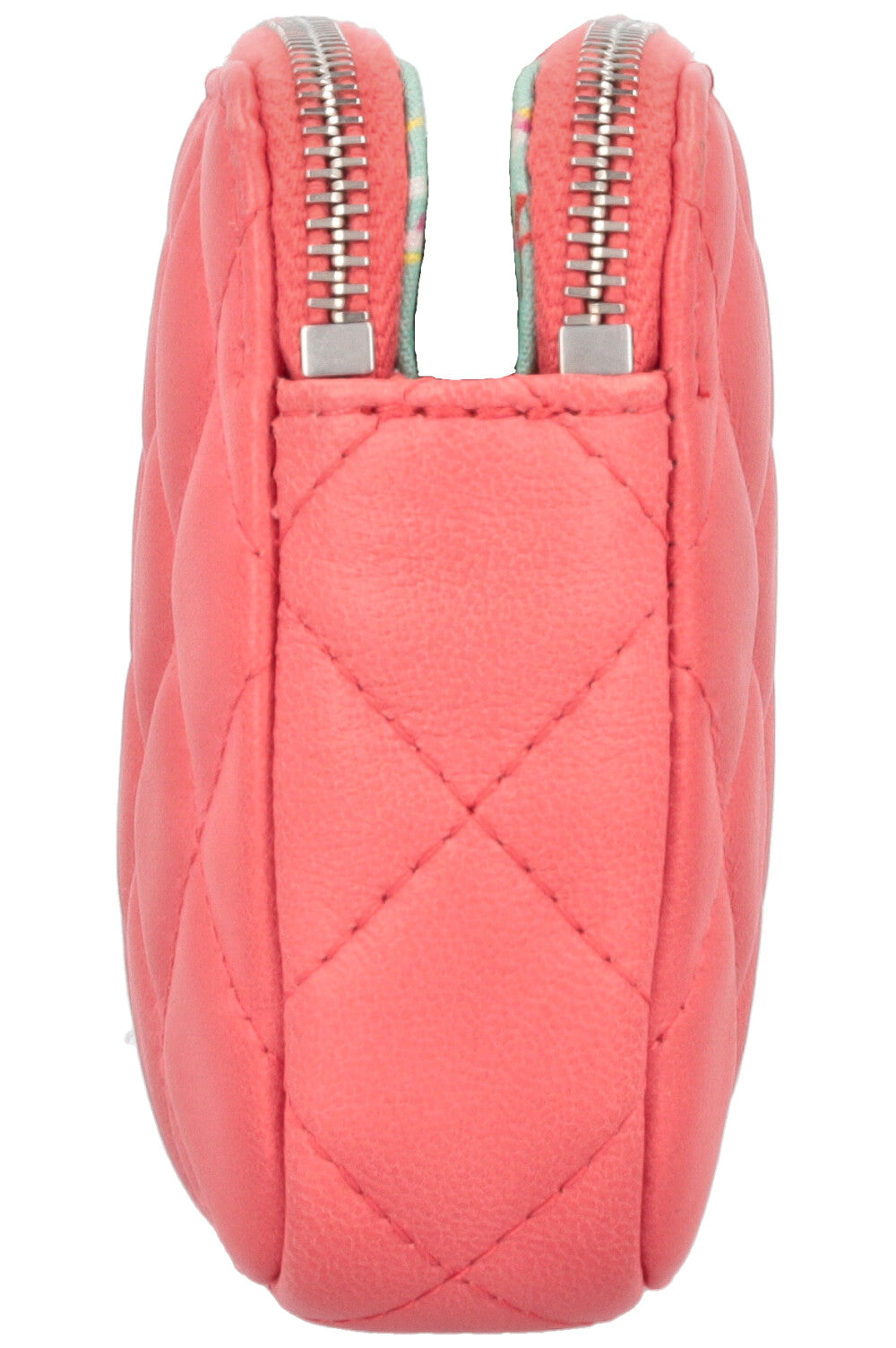 CHANEL WOC Double Zip Around Leather Pink