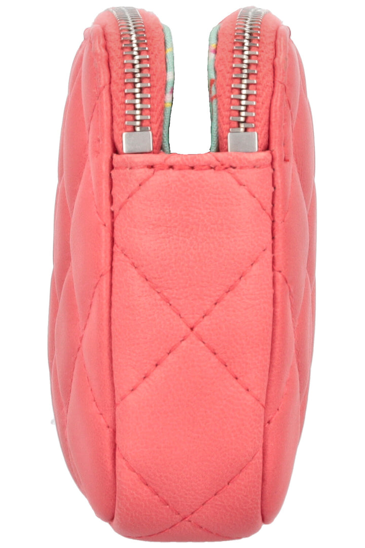 CHANEL WOC Double Zip Around Leather Pink