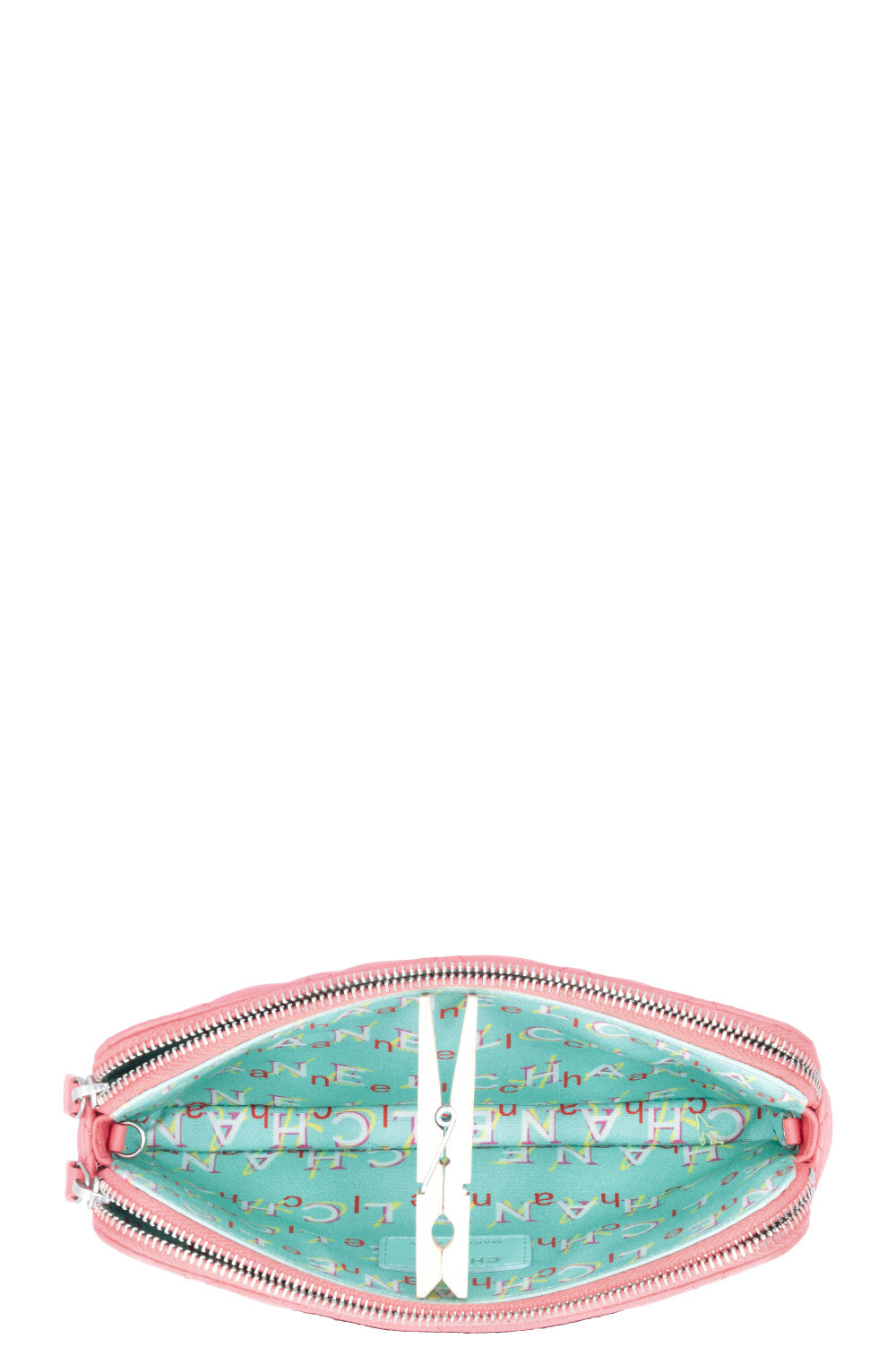 CHANEL WOC Double Zip Around Leather Pink