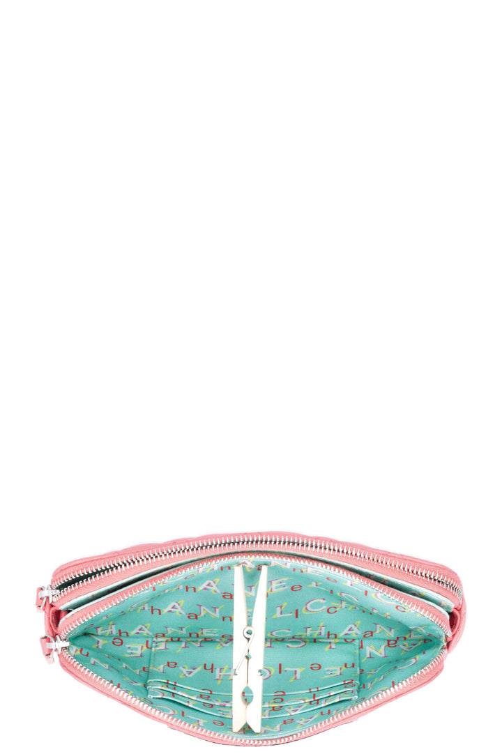 CHANEL WOC Double Zip Around Leather Pink