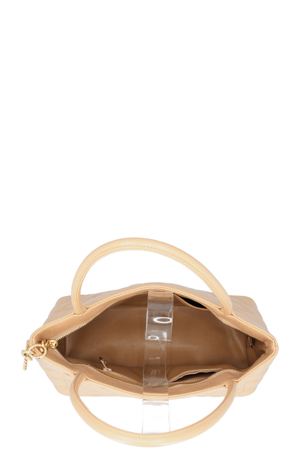 CHANEL Medaillion Tote Caviar Beige Jumbo