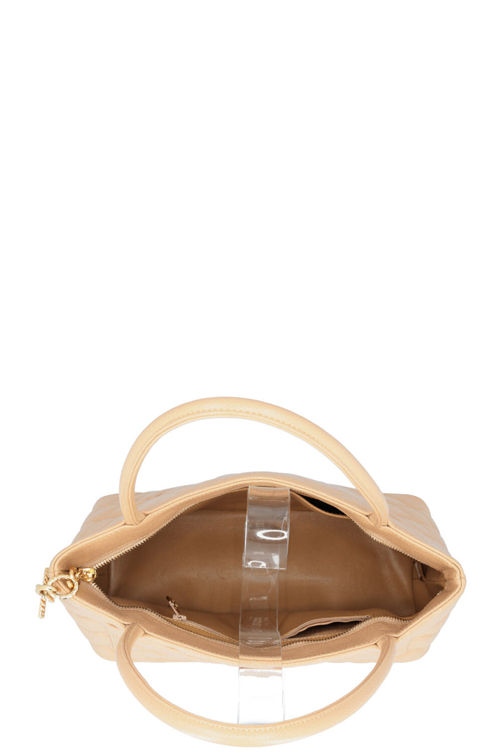 CHANEL Medaillion Tote Caviar Beige Jumbo