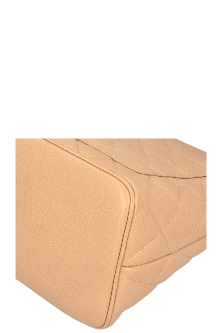 CHANEL Medaillion Tote Caviar Beige Jumbo