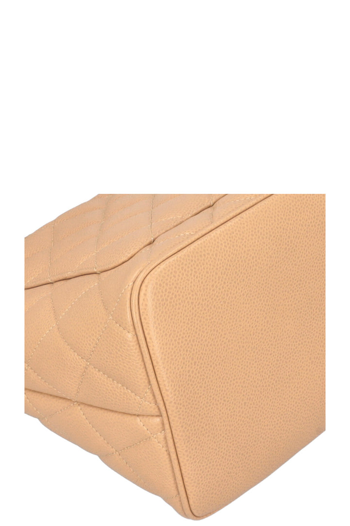 CHANEL Medaillion Tote Caviar Beige Jumbo