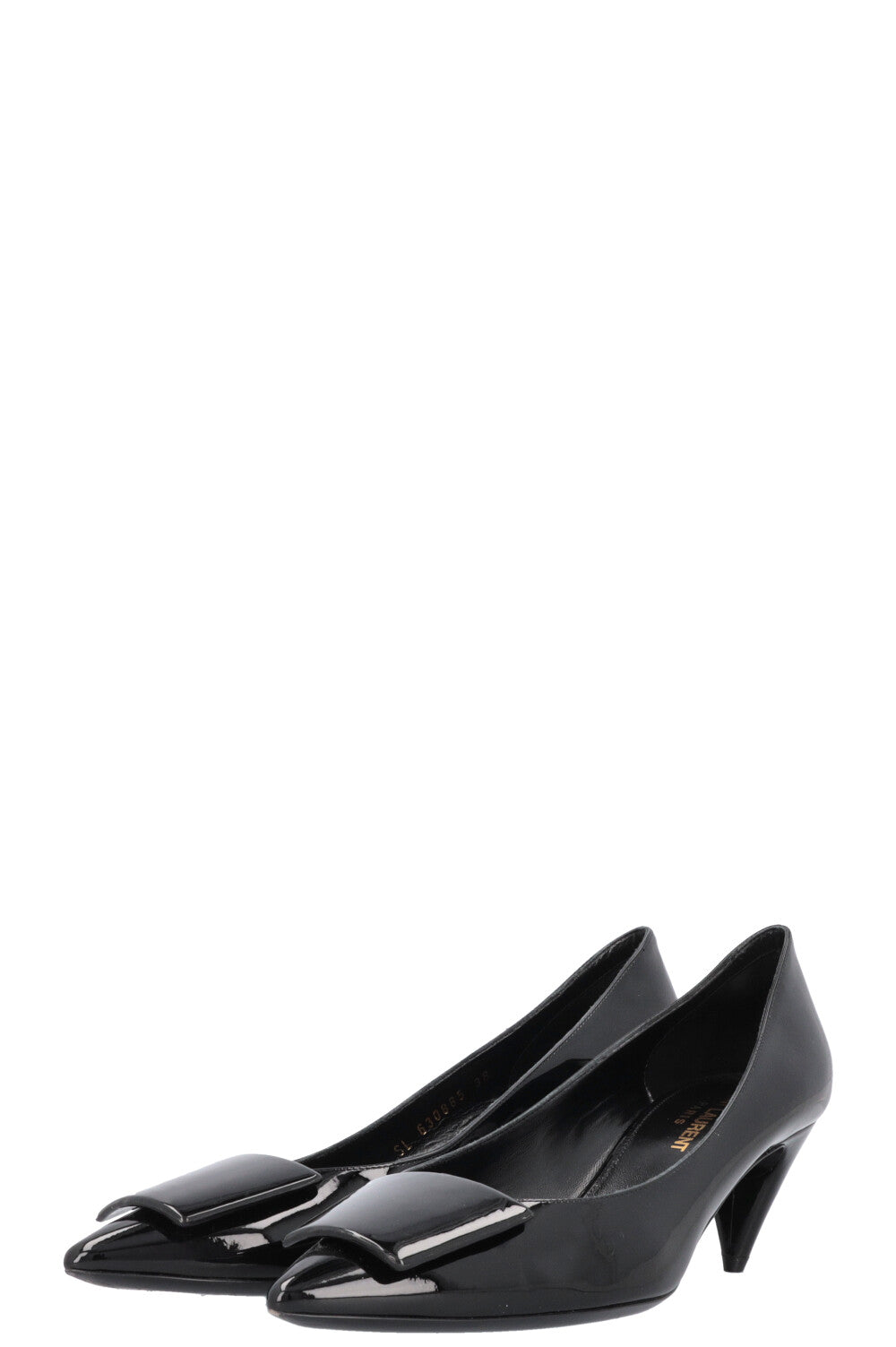 SAINT LAURENT Patent Black Heels – REAWAKE