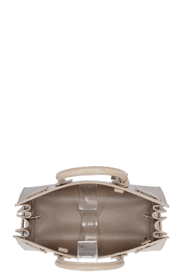 SAINT LAURENT Baby Sac de Jour Croc Embossed Brown