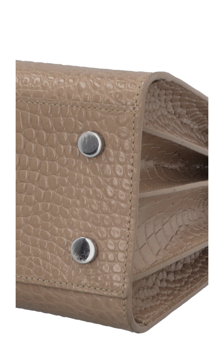 SAINT LAURENT Baby Sac de Jour Croc Embossed Brown