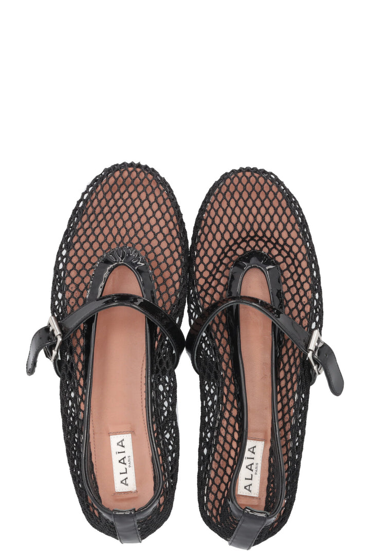 ALAÏA Mesh Flats Black