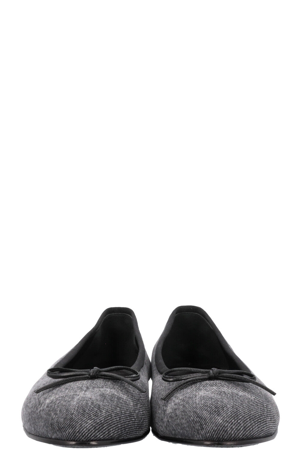 CHANEL Classic Ballet Flats Denim Grey