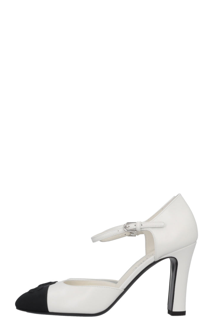 CHANEL CC Talons Blancs