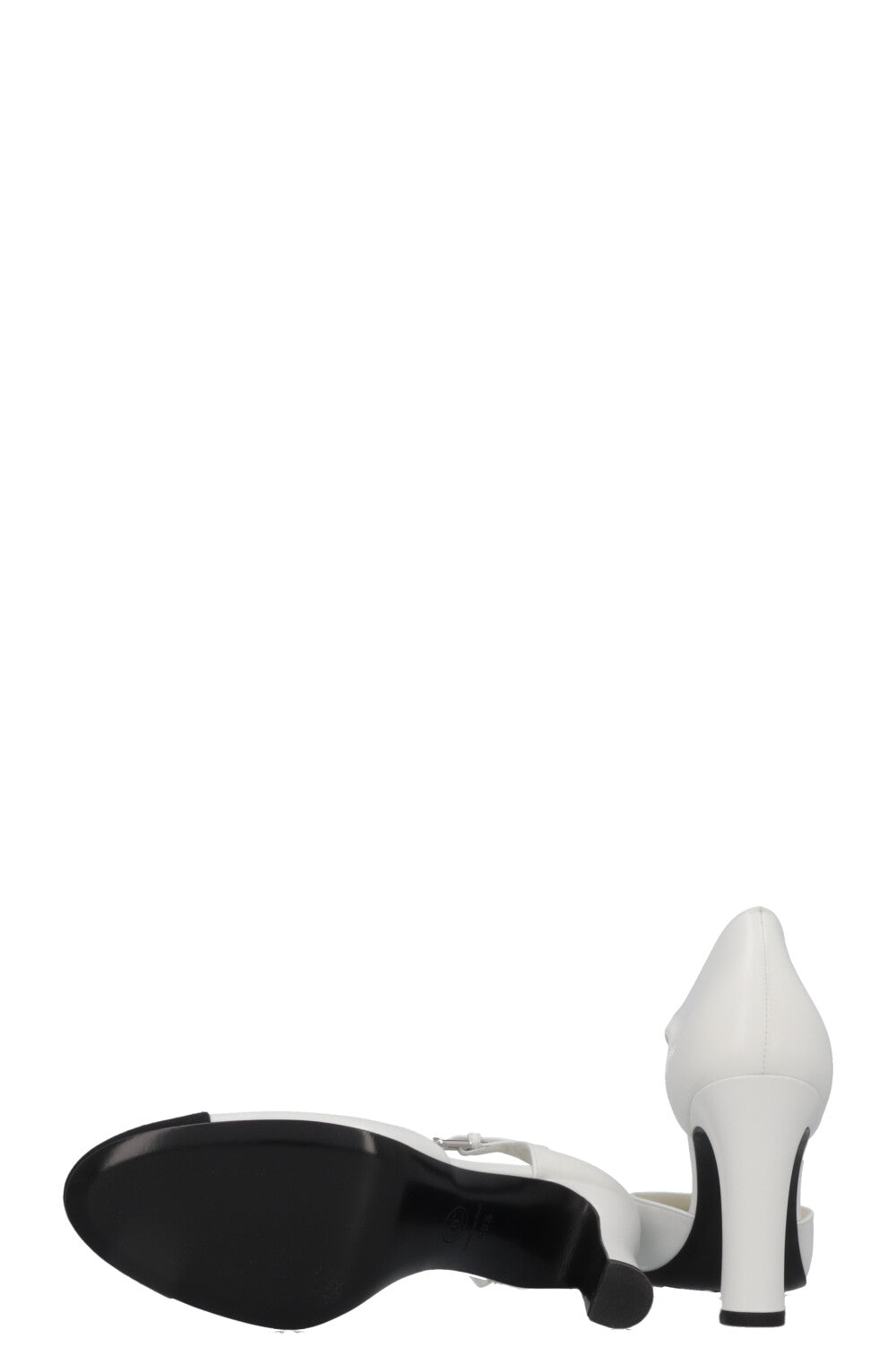 CHANEL CC Talons Blancs