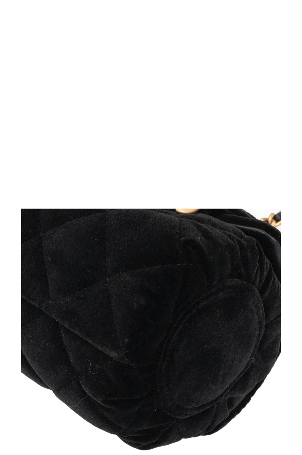 CHANEL Micro Bowling Bag Velvet Black
