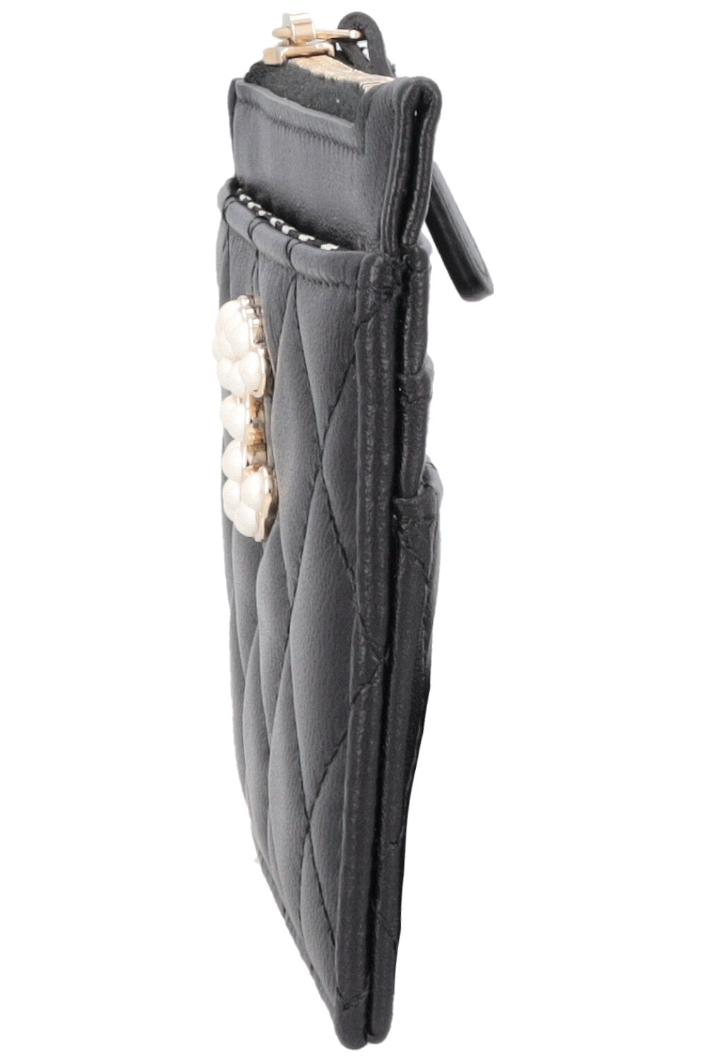 Porte-cartes CHANEL CC Pearls Noir