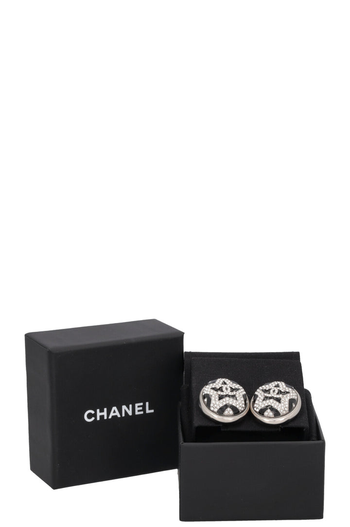 Boucles d'oreilles CHANEL Étoile Cristaux Noirs