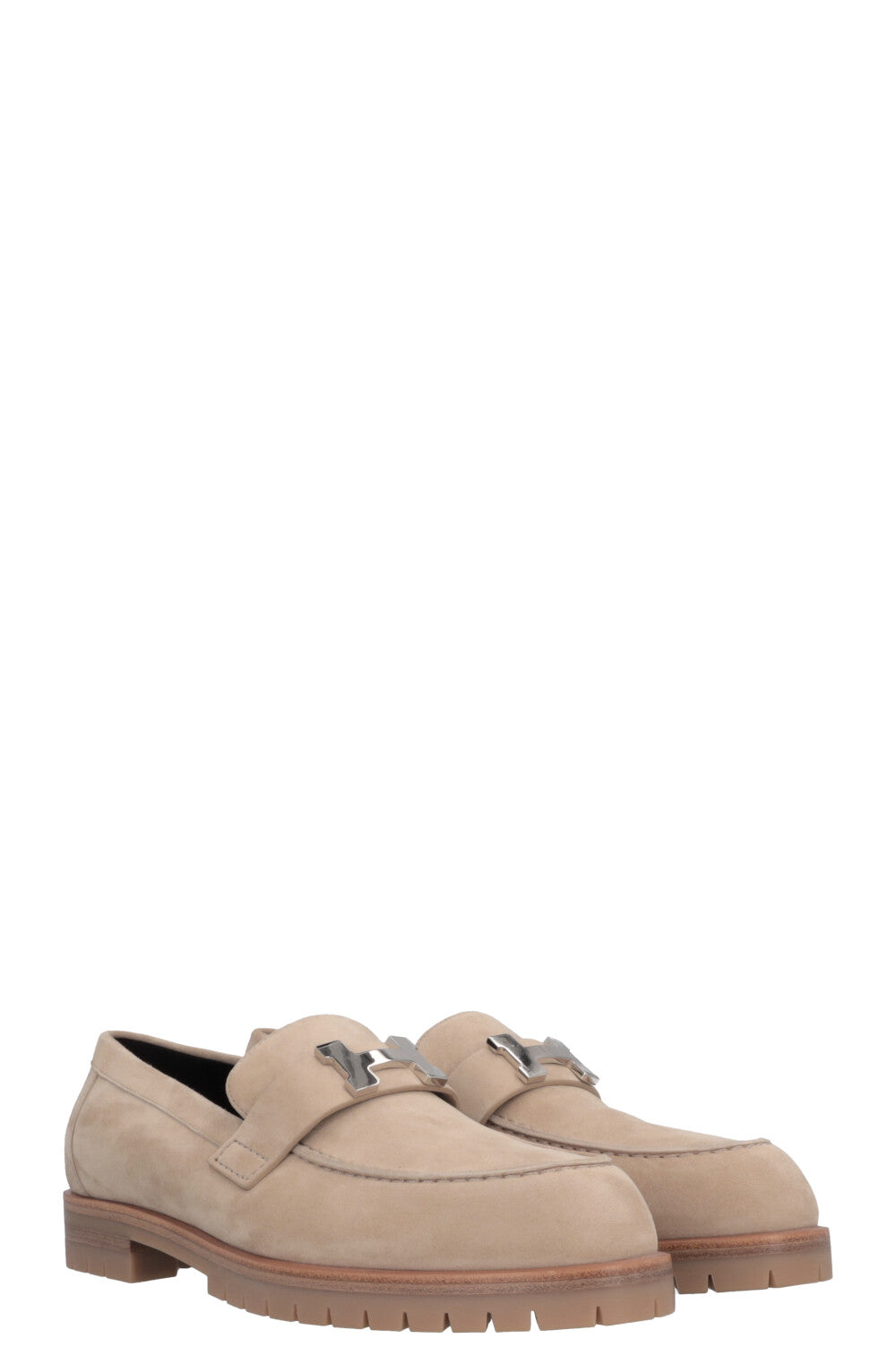 HERMÈS Faubourg Loafers Suede Beige