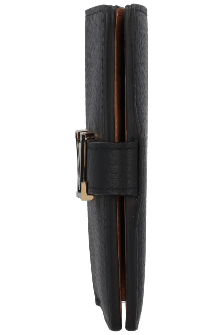 LOUIS VUITTON Vertical Capucines Compact Wallet Black