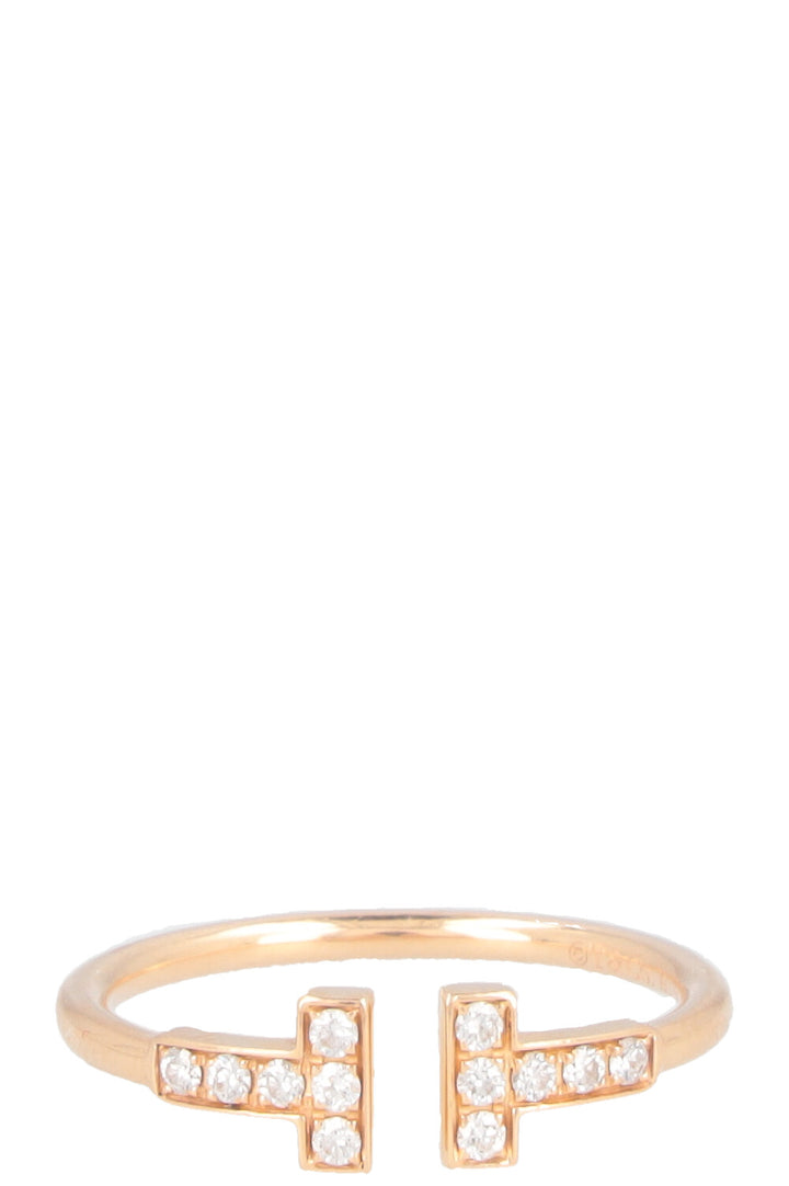 TIFFANY&CO. Tiffany T Ring Rosegold Diamonds