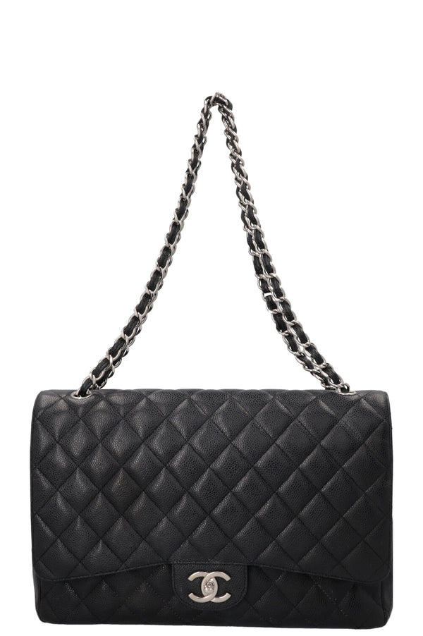 Sac CHANEL Maxi Double Rabat Noir Caviar