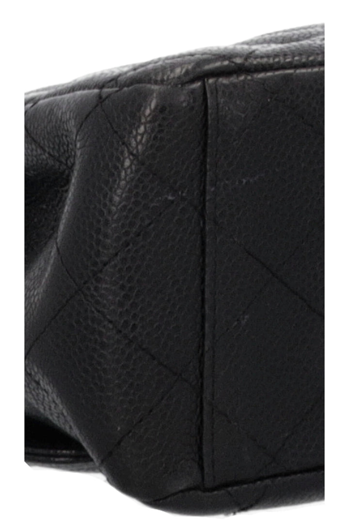 CHANEL Maxi Double Flap Bag Black Caviar