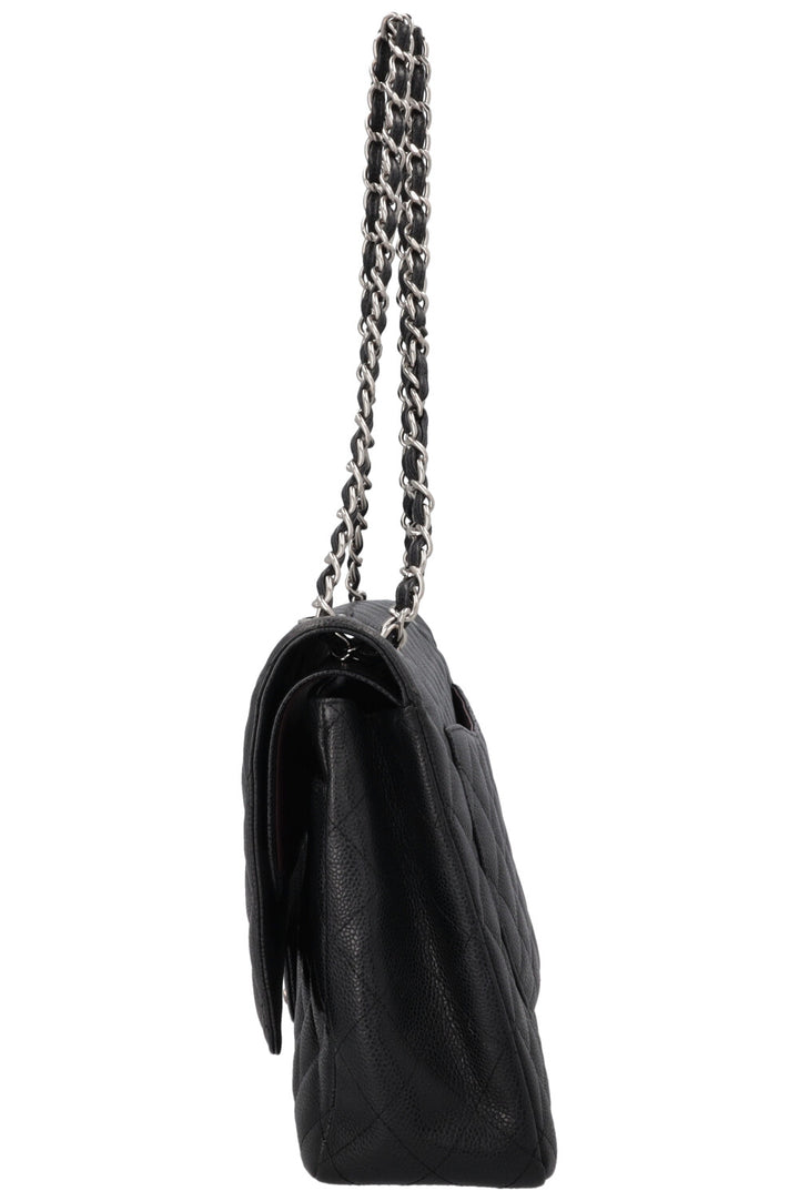 CHANEL Maxi Double Flap Bag Black Caviar