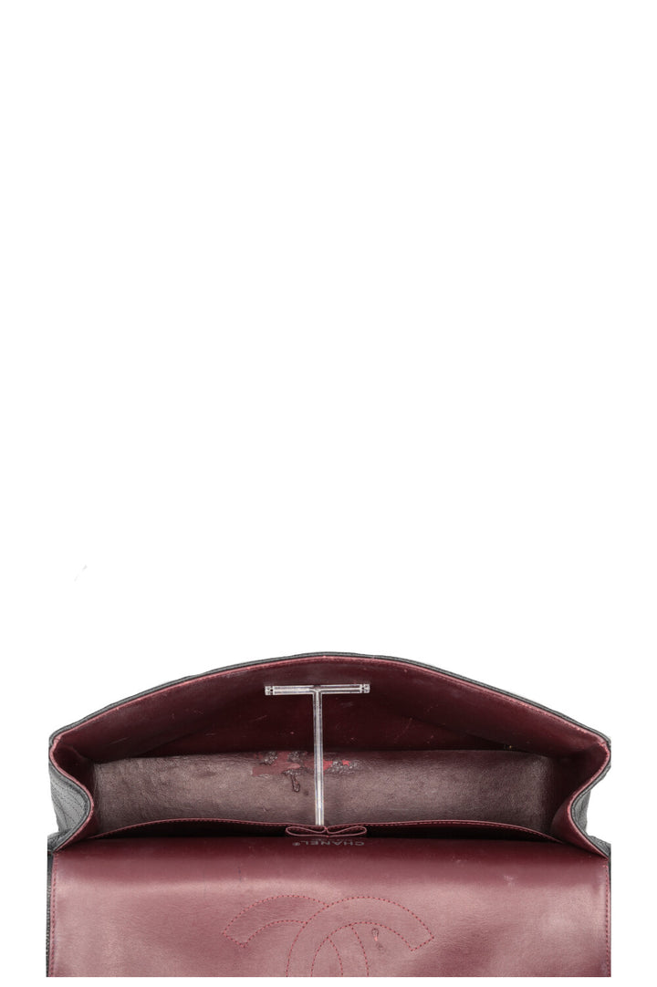 CHANEL Maxi Double Flap Bag Black Caviar