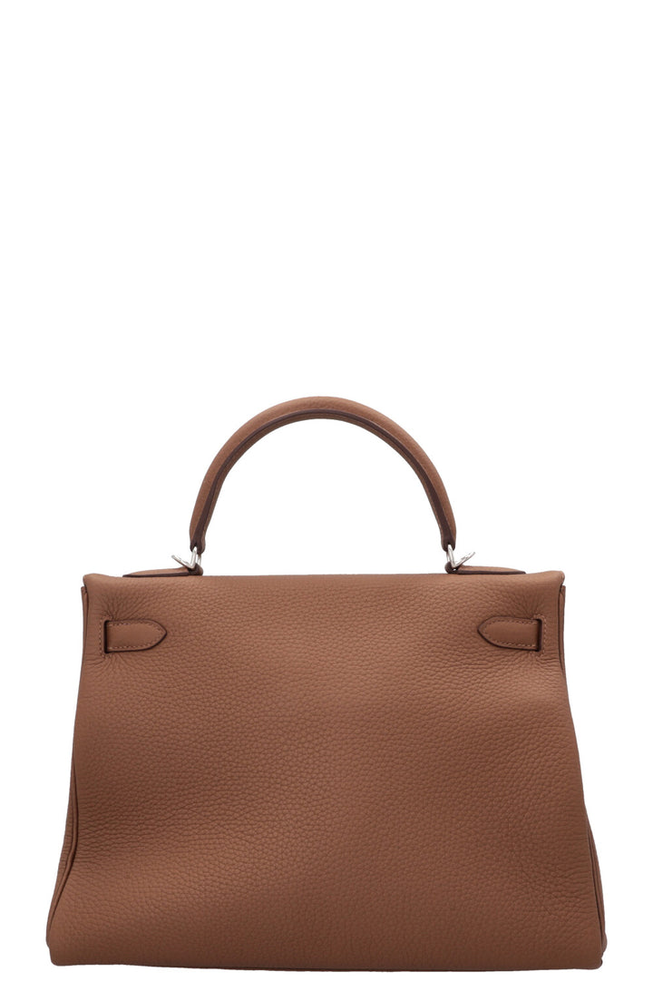 HERMÈS Kelly 32 Retourne HSS Clemence Alezan Bleu Navy