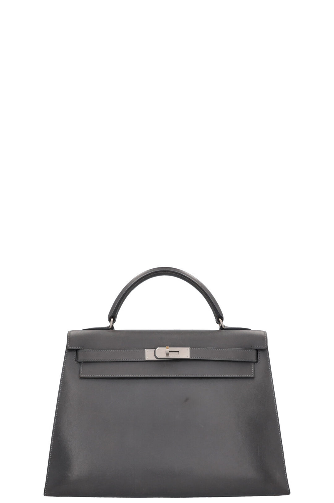 HERMÈS Kelly 32 Sellier Box Gris