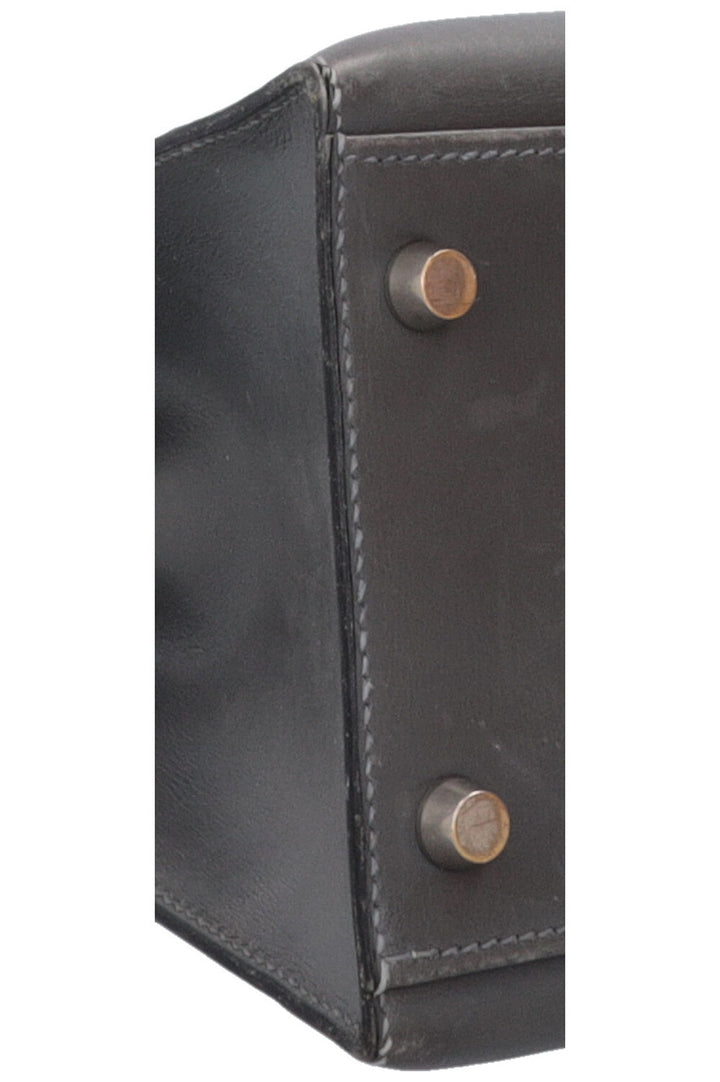 HERMÈS Kelly 32 Sellier Box Gris