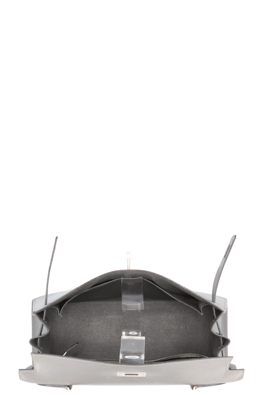 HERMÈS Kelly 32 Sellier Box Grey