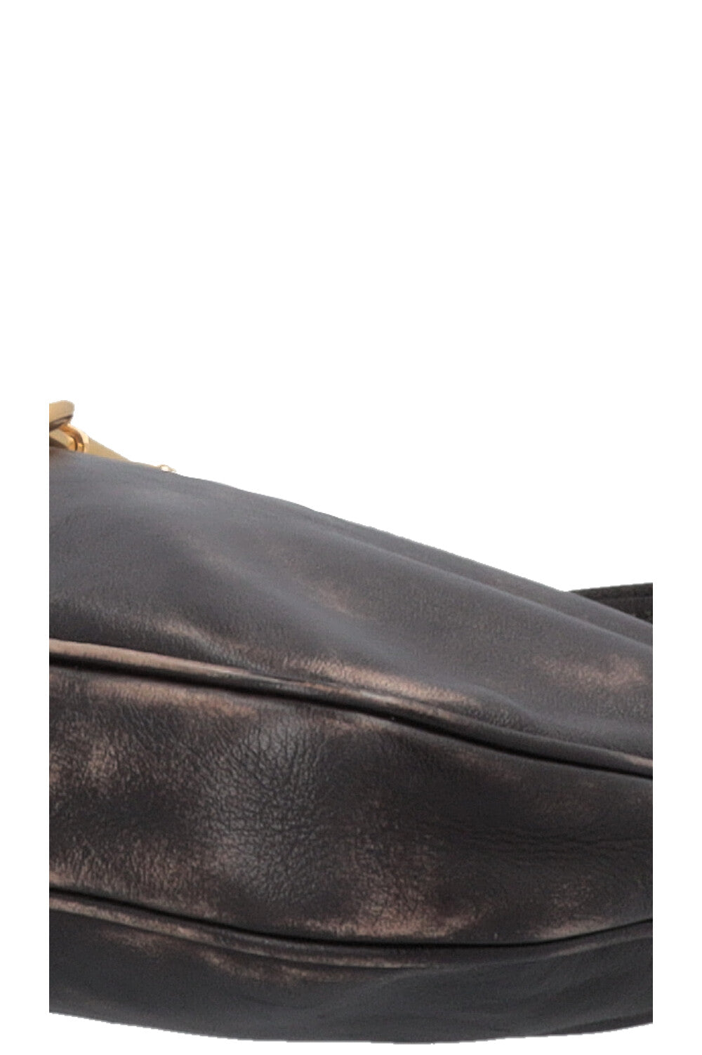 MIUMIU Distressed Carabiner Shoulder Bag Brown