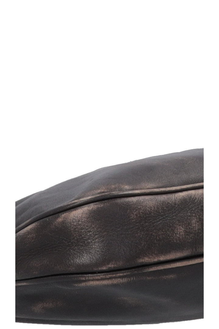 MIUMIU Distressed Carabiner Shoulder Bag Brown