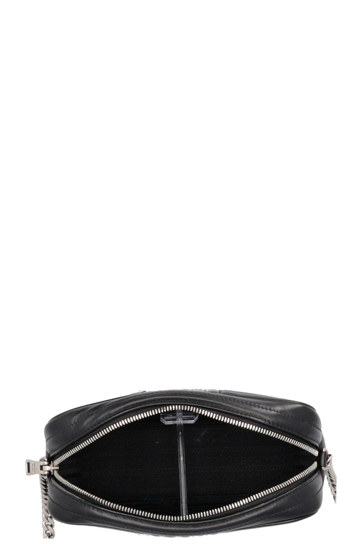 PRADA Quilted Diagrams Camera Bag Black
