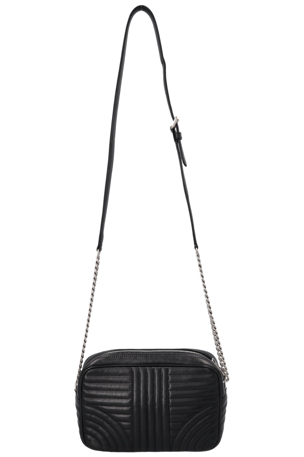 PRADA Quilted Diagrams Camera Bag Black