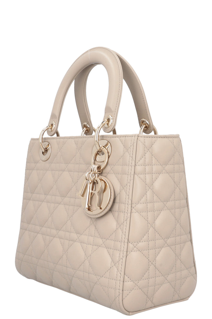 CHRISTIAN DIOR Lady Dior Bag Medium Cannage Grey